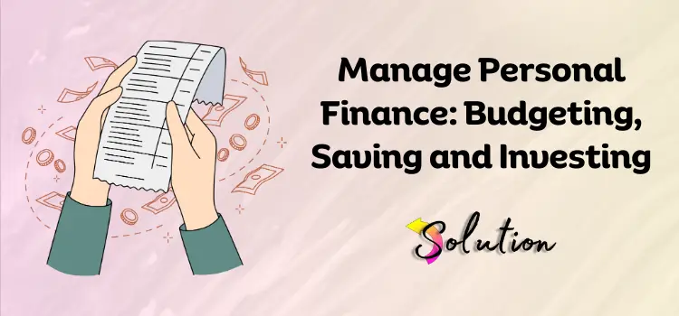 manage personal Finance